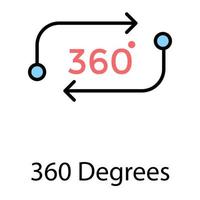 Conceitos de 360 graus vetor