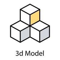 conceitos de cubos 3D vetor