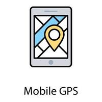 conceitos de GPS móvel vetor