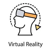 ambiente de realidade virtual vetor