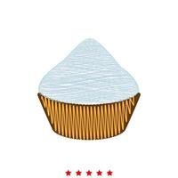 ícone de cupcake. estilo simples vetor