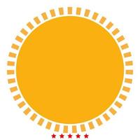 estilo de preenchimento de cor de ilustração de ícone de sol vetor