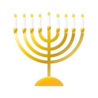 menorá para o ícone de hanukkah. cor diferente . vetor