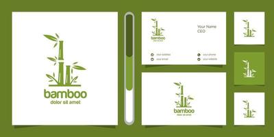 design de logotipo de bambu vetor