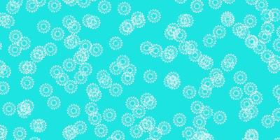 textura de doodle de vetor azul claro com flores.