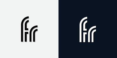 logotipo de fr inicial abstrato moderno. vetor