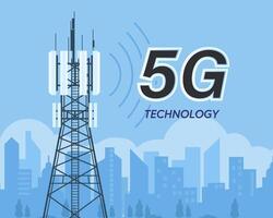 5g rede global de alta velocidade sem fio internet wifi tecnologia ilustração vetorial. vetor