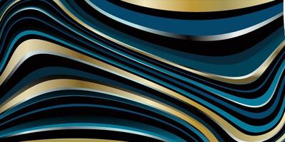 pano de fundo ondulado azul e dourado. padrão de joias. abstrato luxuoso. vetor