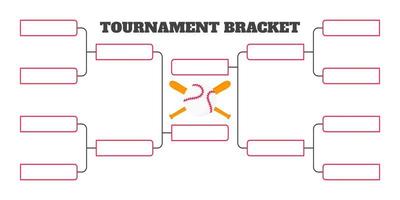 Modelo de campeonato de campeonato de campeonato de torneio de 8 equipes estilo simples design ilustração vetorial vetor