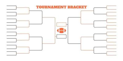 32 equipe de futebol americano torneio suporte campeonato modelo estilo plano ilustração vetorial. vetor