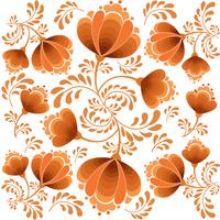 Teste padrão de flor Oriental Resumo ornamento floral Redemoinho tecido fundo vetor
