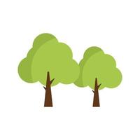 ícone de vetor plana de árvores