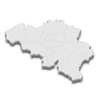 Mapa 3D com bordas de regiões vetor