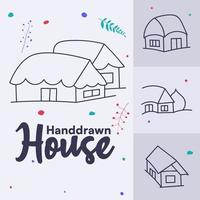 coleção de clipart de vetor de casa de estilo minimalista