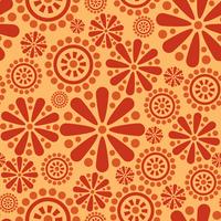 Teste padrão geométrico floral abstrato Ornamento sem costura círculo de flor vetor