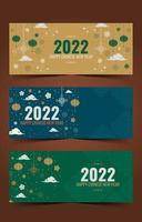 banners minimalistas do ano novo chinês de 2022 vetor