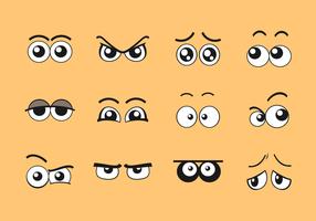 Olhos de desenho animado vector set