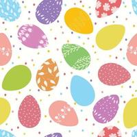 ovos de páscoa, padrão de vetor sem costura. ovos coloridos. impressões, papel de embrulho