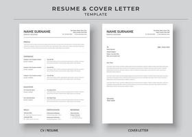 modelo de currículo e carta de apresentação, modelo de currículo minimalista cv, currículos de empregos profissionais cv vetor