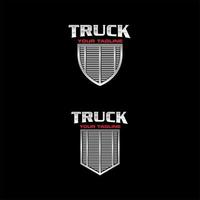 logotipo do caminhão de pára-choques vetor