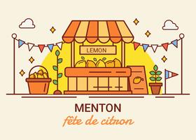 Menton França Lemon Festival Vector