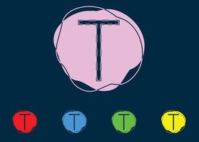 logotipo da letra t e modelo de design de ícone vetor