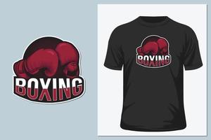 camiseta de ilustração vetorial de boxe vetor