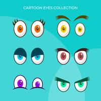 Coleção de vetores de olhos liso colorido dos desenhos animados