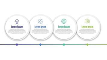 apresentação template infográfico de negócios com 4 opções vetor