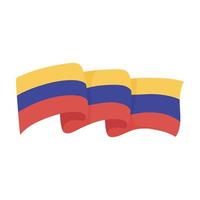 acenando a bandeira do equador vetor