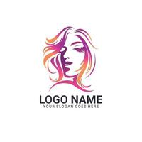 design de logotipo de mulheres de beleza. design de logotipo moderno editável vetor