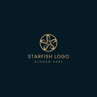 logotipo de círculo de estrela do mar moderno simples vetor