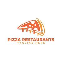 modelo de vetor de design de logotipo de restaurantes de pizza