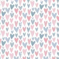 padrão simples com corações para dia dos namorados para impressão em tecido e papel de embrulho vetor