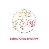 ícone do conceito de terapia comportamental. tratamento para TDAH em adultos idéia abstrata ilustração de linha fina. mudança de padrões negativos de comportamento. melhorando a auto-estima. desenho de cor de contorno isolado de vetor