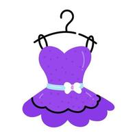 dê uma olhada neste ícone plano moderno de mini vestido vetor