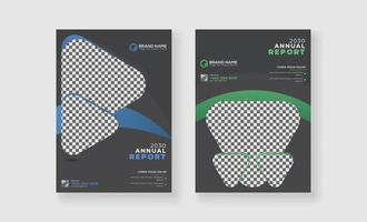 capa do relatório anual de negócios corporativos panfleto folheto folheto folheto folheto perfil da empresa com design de variação vetor