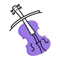 pegue este incrível ícone plano de violino vetor