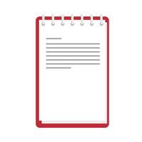 caderno vermelho vetor