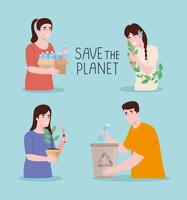 salve o projeto do planeta vetor