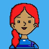 ilustração de personagem de pessoas de estilo de pixel art vetor