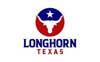 rótulo vintage vaca texas longhorn
