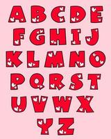 letras do alfabeto do dia dos namorados vetor
