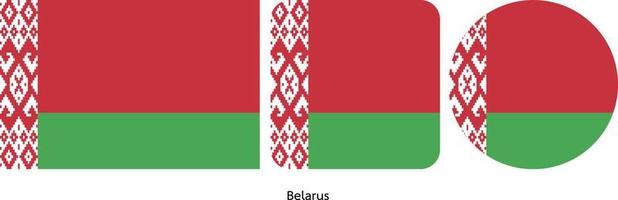 bandeira da bielorrússia, ilustração vetorial vetor