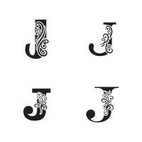 design de ícone de vetor de modelo de logotipo letra j