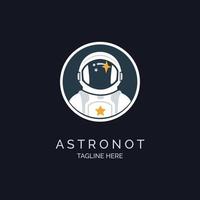 modelo de design de logotipo do espaço astronot para marca ou empresa e outros vetor