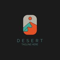 modelo de design de logotipo do deserto para marca ou empresa e outros vetor