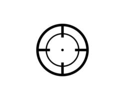 ícone de contorno de objetivo isolado. símbolo, ilustração de logotipo para conceito móvel, web design e jogos. vetor