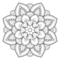 padrão de mandala abstrata de vetor. arte na parede. livro de colorir rendas padrão a tatuagem. design para uma camisa de pintura de papel de parede e design de adesivo de azulejo, ornamento de círculo decorativo em estilo oriental étnico vetor