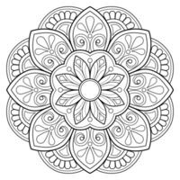 padrão de mandala abstrata de vetor. arte na parede. livro de colorir rendas padrão a tatuagem. design para uma camisa de pintura de papel de parede e design de adesivo de azulejo, ornamento de círculo decorativo em estilo oriental étnico vetor